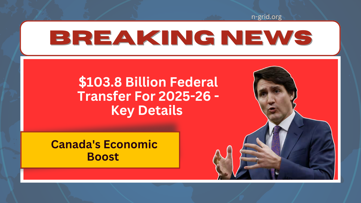 $103.8 Billion Federal Transfer For 2025-26 - Key Details On Canada's Economic Boost