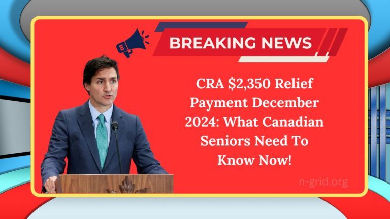 CRA $2,350 Relief Payment December 2024: What Canadian Seniors Need To Know Now!