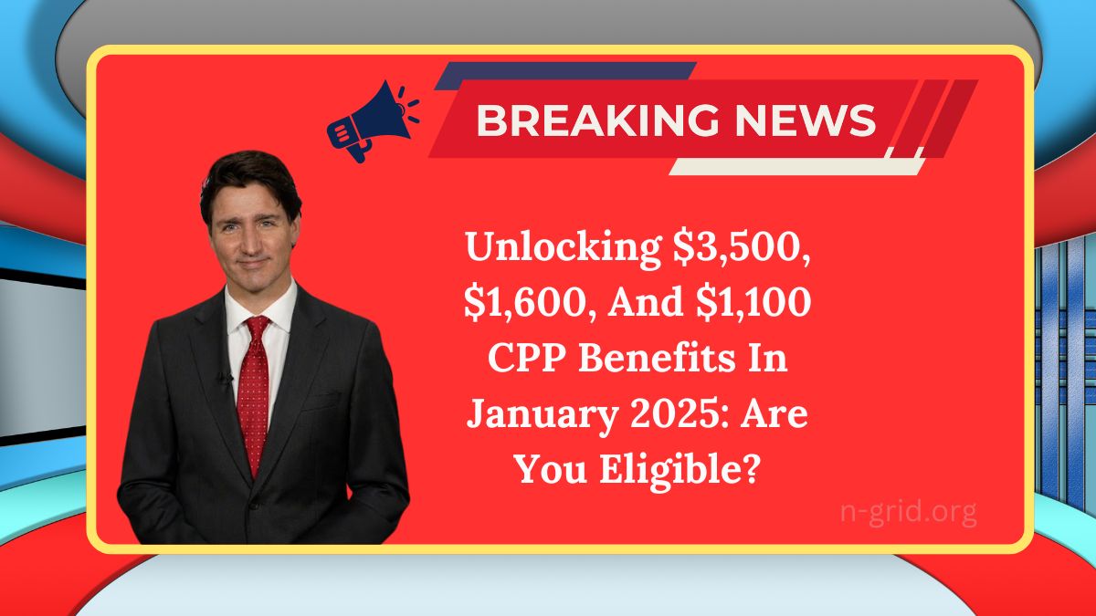 Unlocking $3,500, $1,600, And $1,100 CPP Benefits In January 2025: Are You Eligible?